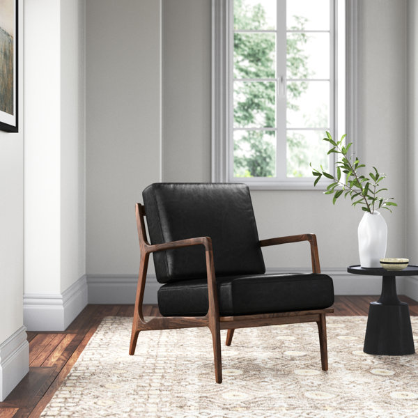 Leather discount lounge armchair